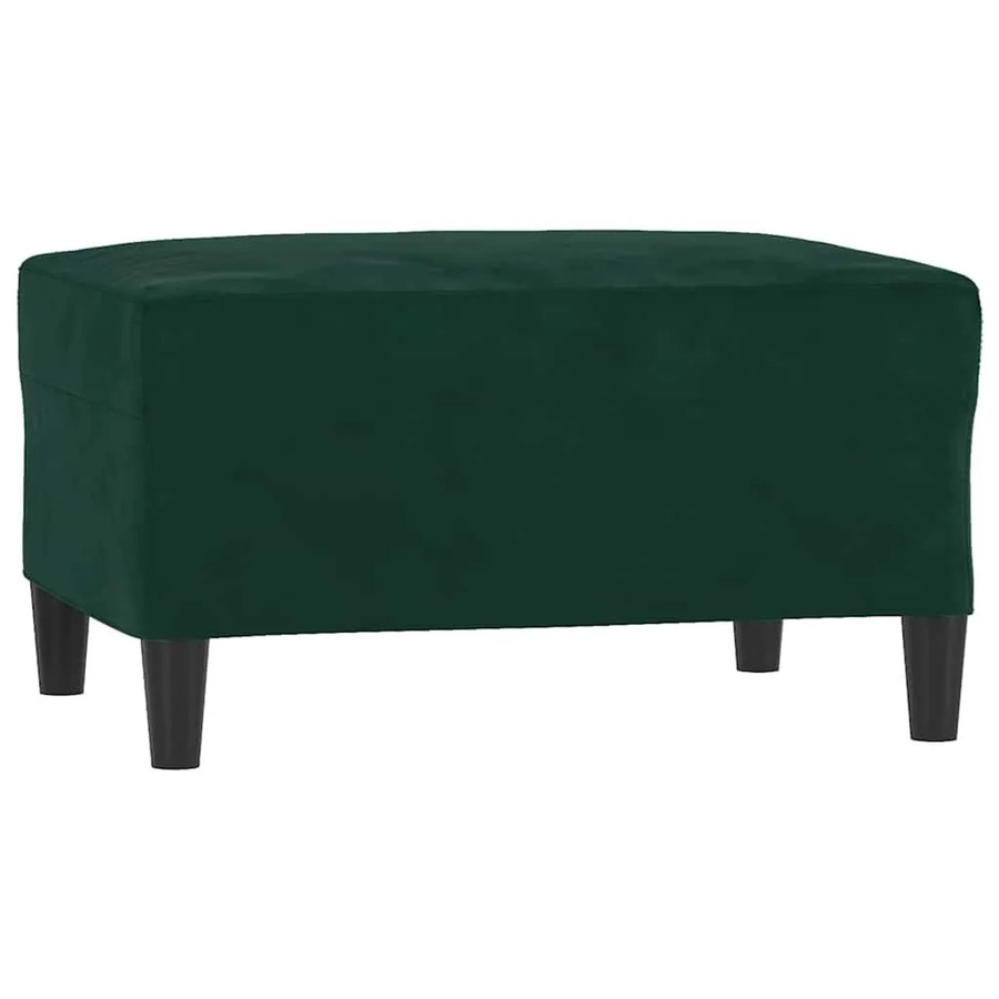 vidaXL Fußhocker Dunkelgrün aus Samt B/T/H: 70 x 55 x 41 cm - Bild 2