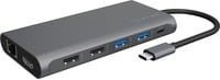 Icy Box Dockingstation IB-DK4050-CPD in Anthrazit mit USB-C, HDMI, DisplayPort und USB-A für 4K UHD - Bild 1