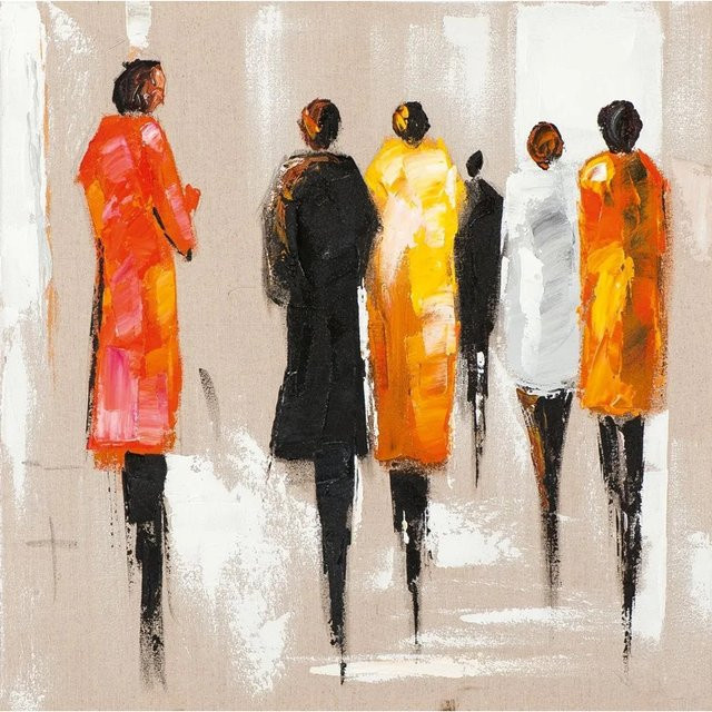 Art Universe Leinwandbild Modenschau abstrakt modern, Mehrfarbig, B/T/H: 40 x 40 x 40 cm - Bild 1