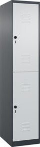 C+P Doppelstock-Spind Classic PLUS mit 1 Abteil in Anthrazit und Grau, H x B x T: 185 x 40 x 50 cm - Bild 1
