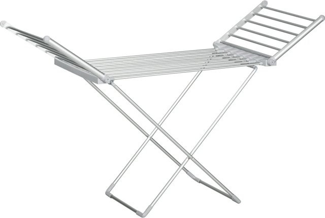 HOMCOM Elektrischer Wäscheständer aus Aluminiumlegierung und Kunststoff in Silber, B: 144 cm, T: 53 cm, H: 91 cm - Bild 1