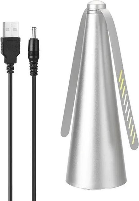 Homtale Elektrischer Insektenabwehr-Ventilator in Silber, USB- und Batteriebetriebener Tisch-Fliegenvernichter für Küche und Outdoor - Bild 1
