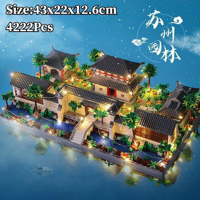 Linyi toy Suzhou Garten Landschaft Gebäude Blöcke, ab 14 Jahre - Bild 1
