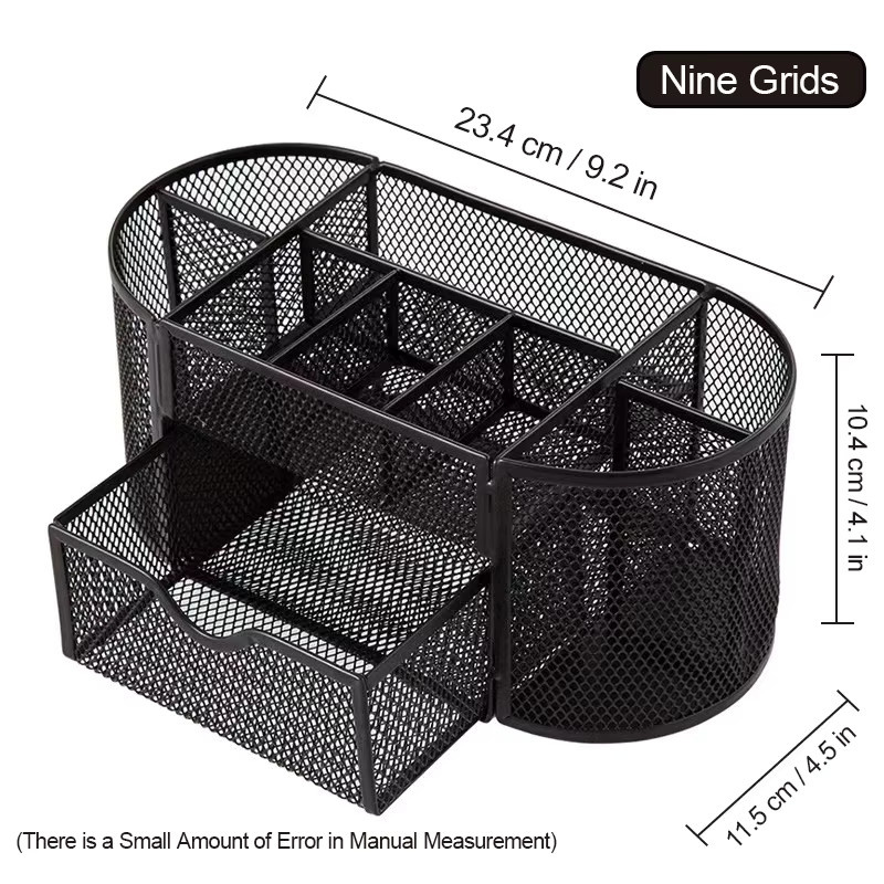 Multifunktionaler Stifthalter aus Metall in Schwarz als kreative Desktop-Aufbewahrungsbox für dein Büro - Bild 2