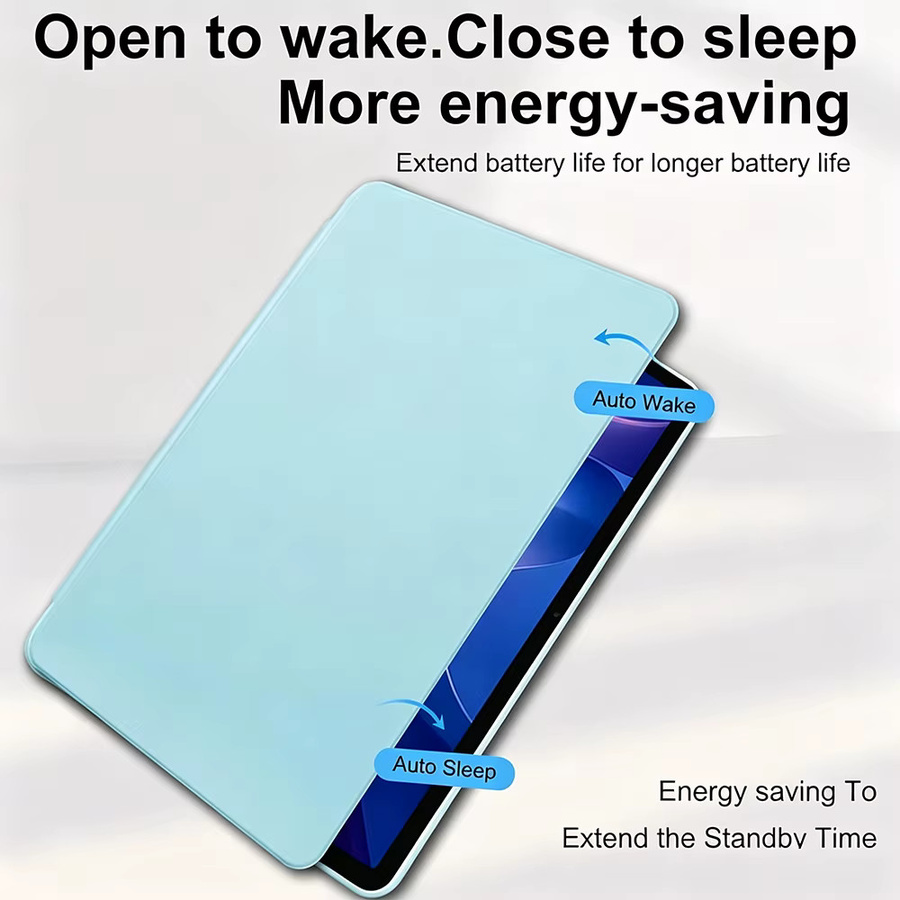 Xiaomi Schutzhülle für Redmi Pad 2 11 Zoll 2025, transparente 360 Grad drehbare Acryl-Hülle mit Stifthalter und Auto-Sleep-Funktion, grau - Bild 2