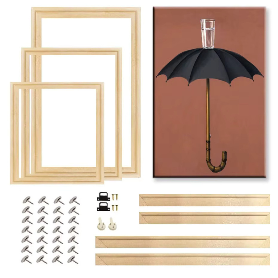 Natürlicher Holz-Bilderrahmen von Little PP in Braun für Wand-Leinwände und Poster, B/H: 55 x 75 cm - Bild 2
