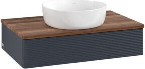V&B Waschtischunterschrank Antao mit Frontstruktur in Weiß, B/T/H: 80 x 50 x 19 cm - Bild 1