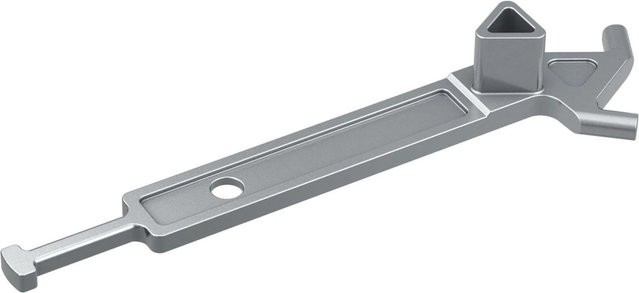 BASI Pfostenschlüssel für Absperrpfosten Innen Dreikant 17 mm mit Öffnungs- und Entriegelungshaken 302A aus Edelstahl in Silber - Bild 1
