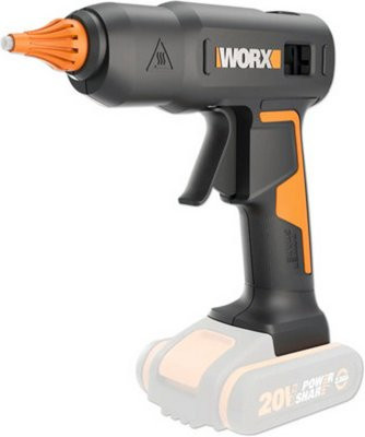 Worx PowerShare Heißklebepistole 20V kabellos in Schwarz-Orange - Bild 1