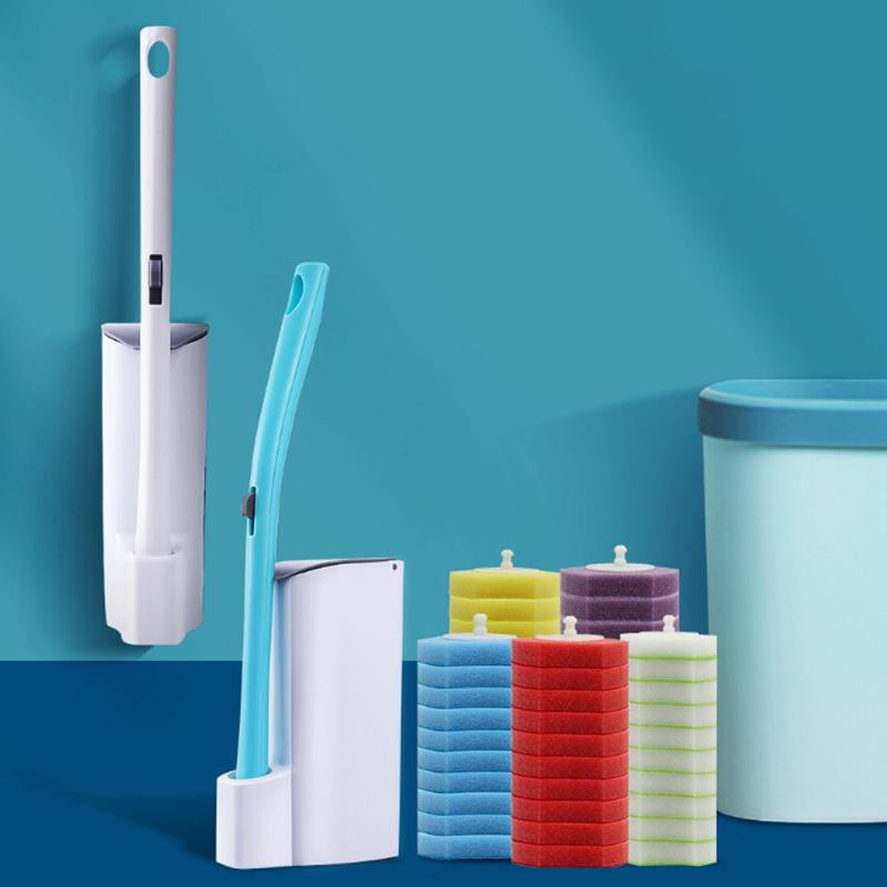 Wattlei 5-teiliges Einweg-Toilettenbürsten-Set für das Badezimmer in Gelb - Bild 2