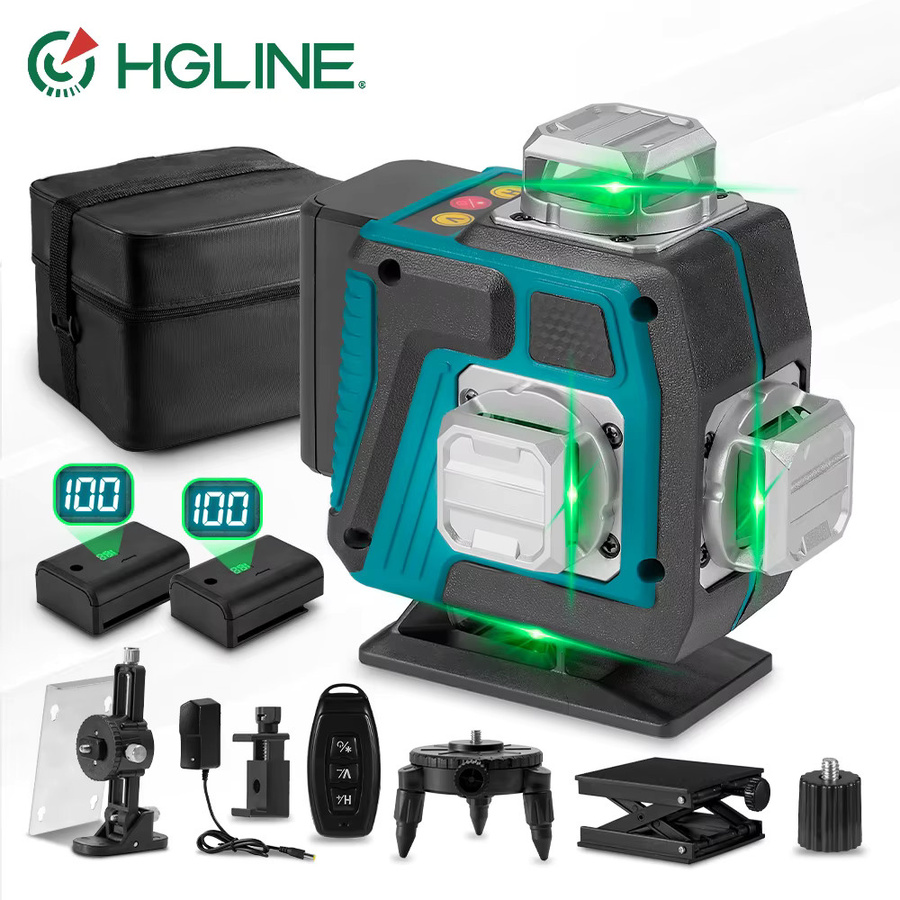 HGLINE 16-Linien 4D Laser-Nivelliergerät mit Leistungsanzeige und selbstnivellierender 360-Grad Horizontal- und Vertikal-Kreuzlaser-Funktion - Bild 7