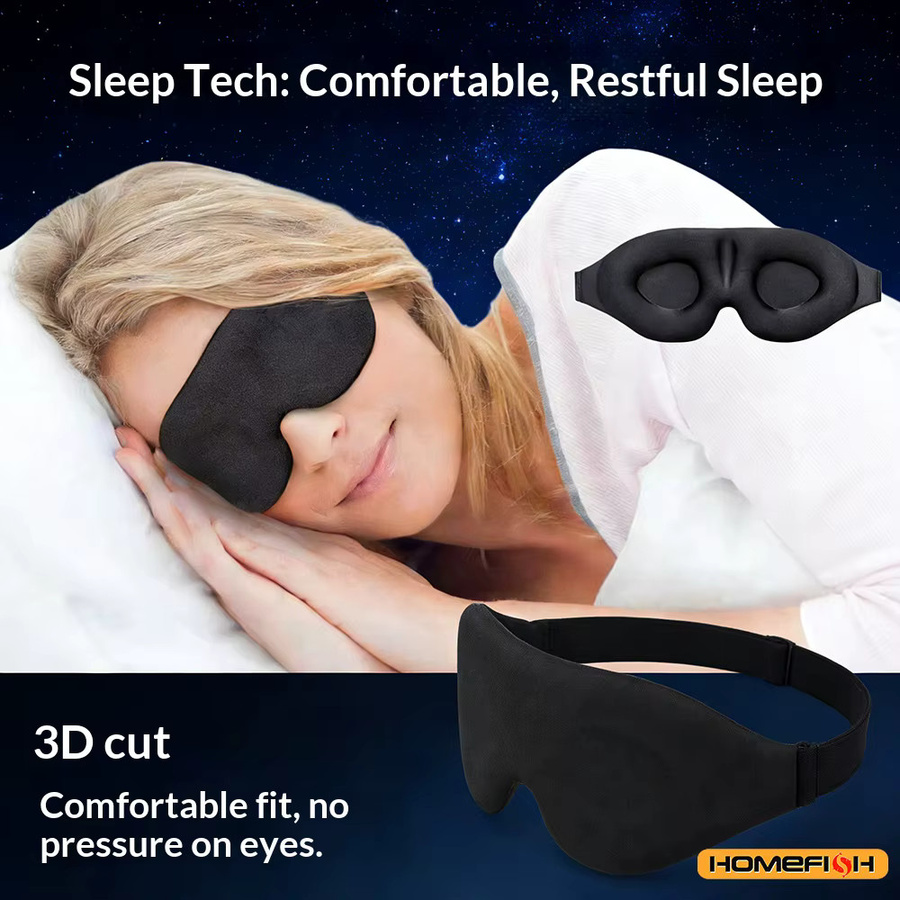 FUBEICHLY Schlafmaske, 3D verstellbar, Unisex, atmungsaktiv - Bild 5
