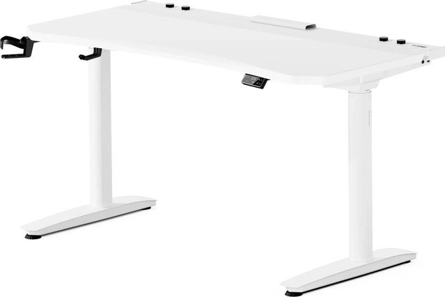 DIABLO CHAIRS X-Forge Elektrisch Verstellbarer Gaming-Schreibtisch Weiß B: 140 cm, T: 70 cm - Bild 1