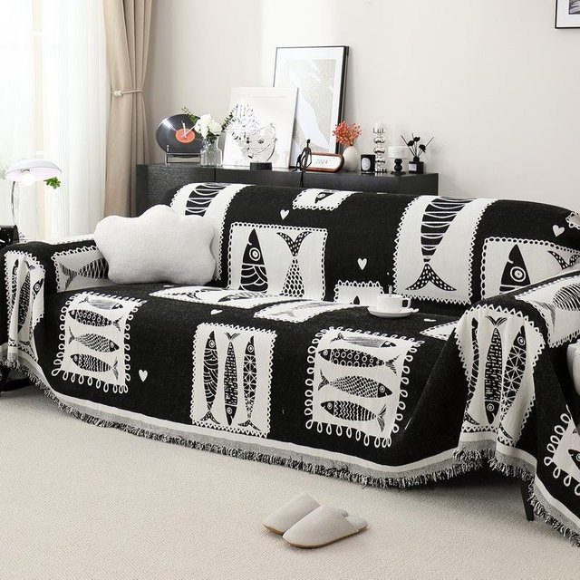 Super Six Sofabezug aus Chenille und Jacquard mit Cartoon-Design, doppelseitig nutzbar, B/T: 180 x 130 cm - Bild 1