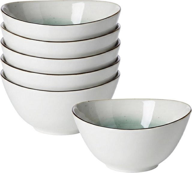 Ritzenhoff & Breker Beilagenschalen Cosmo aus Keramik, 6er Set, Farben: Blau, Orange, Weiß, B: 15,5 cm, T: 13,5 cm - Bild 1