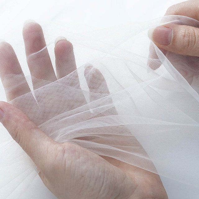 Xintianji Netzstoff in Weiß für Hochzeitskleider, Dekorationen und DIY-Projekte, Breite: 160 cm, Länge: 500 cm - Bild 1