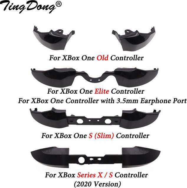Tingdong 10er Set RB LB Trigger Tasten Mod Kit für Xbox One S Elite Controller und Xbox Series X S Gamepad in Schwarz - Bild 1