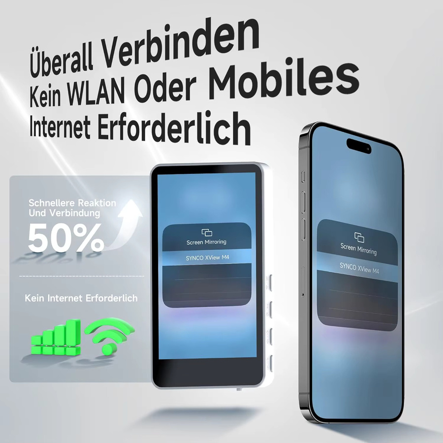 SYNCO XView Magnetischer Handy-Selfie-Monitor für iPhone und Android in Weiß - Bild 4