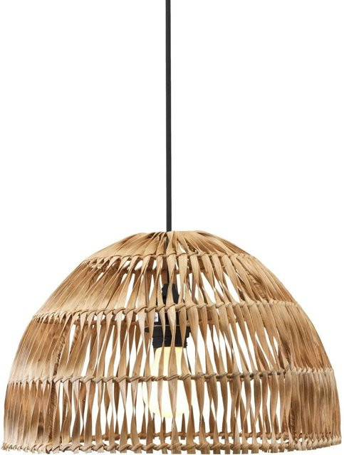 PR Home Außenpendelleuchte Lace in Beige aus Rattan im Boho-Design, B/T/H: 24 x 24 x 37 cm - Bild 1