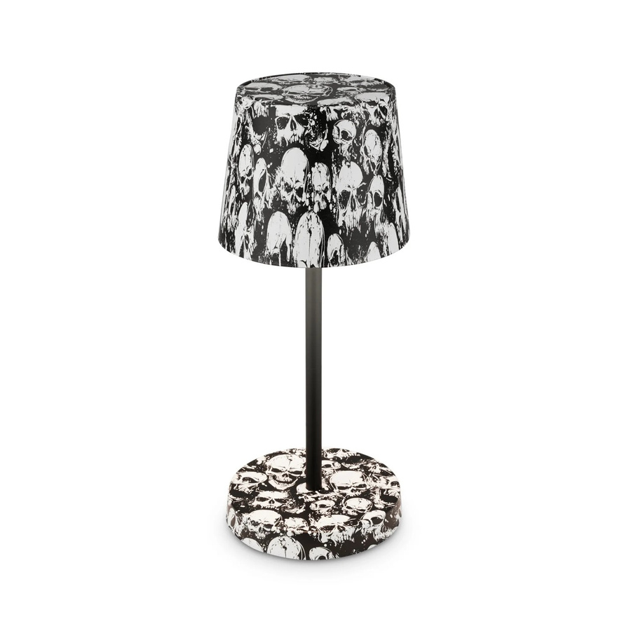 Brilo Akku Tischleuchte Piha mit Skulls Motiv, Schwarz, LED, dimmbar, Touch-Funktion, Höhe: 26 cm - Bild 2