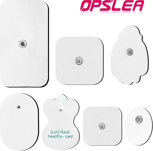 OPSLEA Silikon Gel Elektroden Pads für Massagegeräte, Selbstklebende Ersatz Elektroden aus Vliesstoff, Weiß - Bild 1
