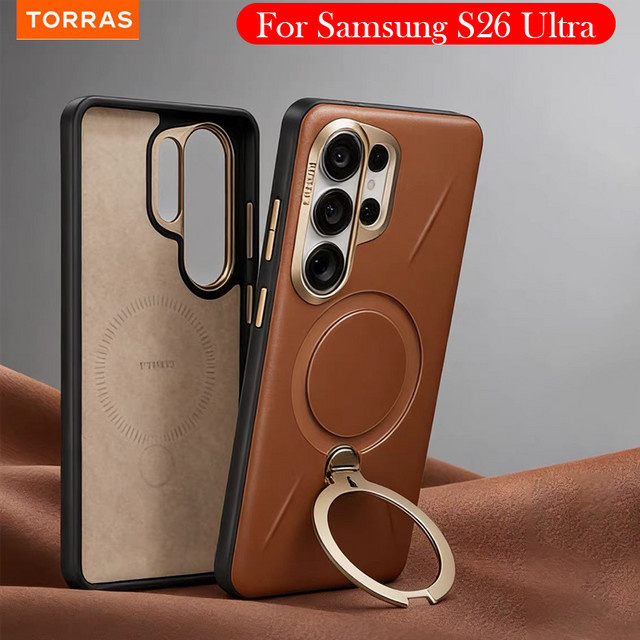 TORRAS Matte Rückseitenhülle für Samsung S26 Ultra in Schwarz oder Braun - Bild 1