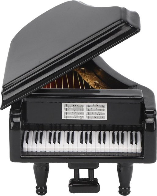GoolRC Miniatur Klavier aus Lindenholz als Musikinstrument Modell in Grau und Schwarz - Bild 1