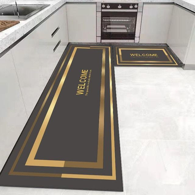Rutschfeste und waschbare Küchenmatte von Yiran Furniture in Anthrazit, B/T: 120 x 40 cm - Bild 1