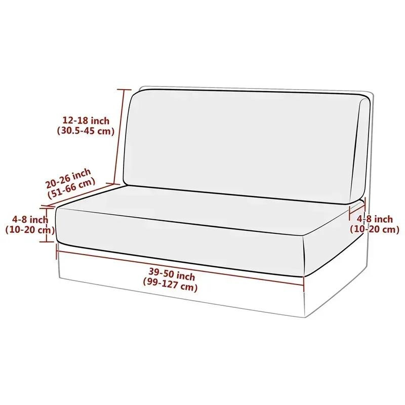 Bestbags 2er Set Jacquard Wohnmobil Sitzkissenbezüge elastische Armlose Couch Überwürfe für Wohnwagen und Auto - Bild 3