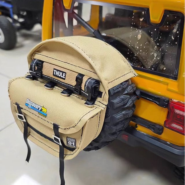 CROSSRC Rock Crawler Simulation Fahrzeug Ersatzreifen, Dekorativer Rucksack, 1/8 1/10 Skala - Bild 1