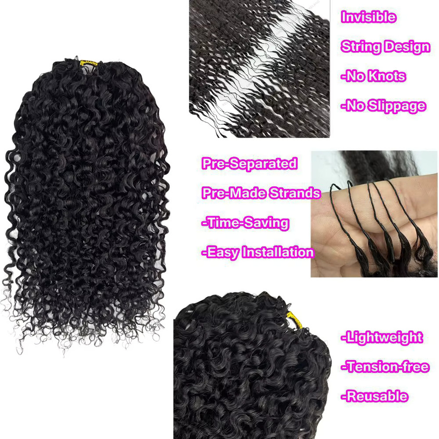 Charming Queen Crochet Hair, Kinky Curly, Echthaar-Extensions - Bild 5