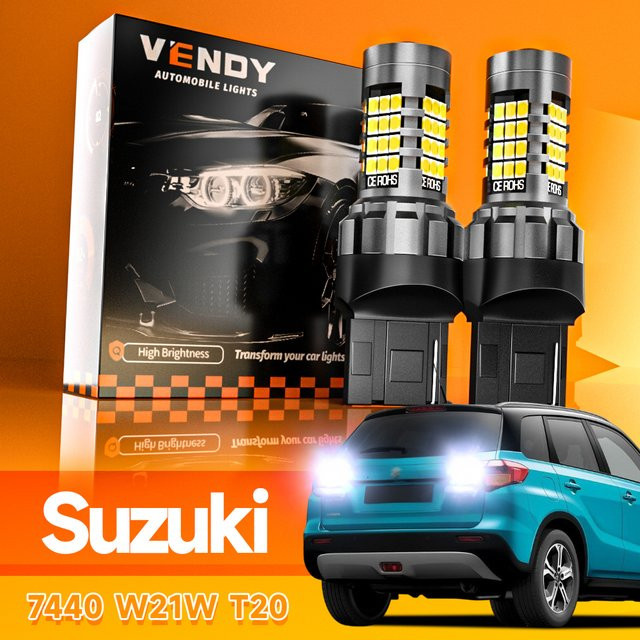 2 Stück LED Rückfahrscheinwerfer W21W 7440 T20 Canbus Fehlerfrei für Suzuki Jimny, SX4 und Vitara - Bild 1