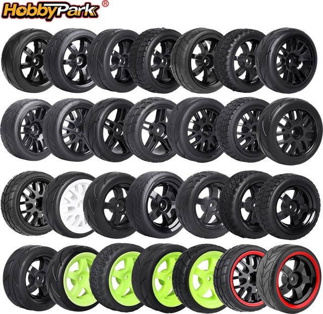 HobbyPark Gummireifen und Felgen mit 12mm Sechskant, 2,56' - Bild 1