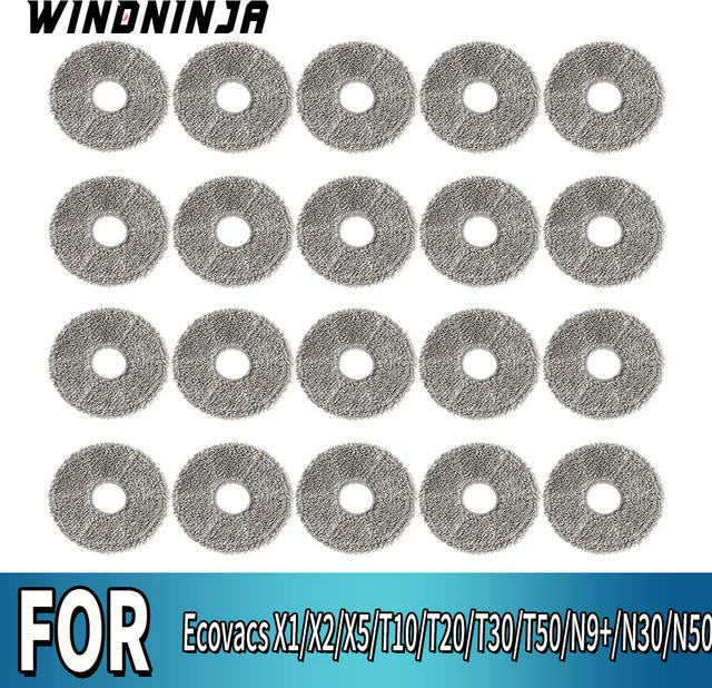 Ecovacs Ersatz Wischtuch in Grau für X1 X2 X5 T10 T20 T30 Pro Omni T30 MAX T30S T50 Pro Omni N30 Pro N30 Omni N50 Saugroboter - Bild 1