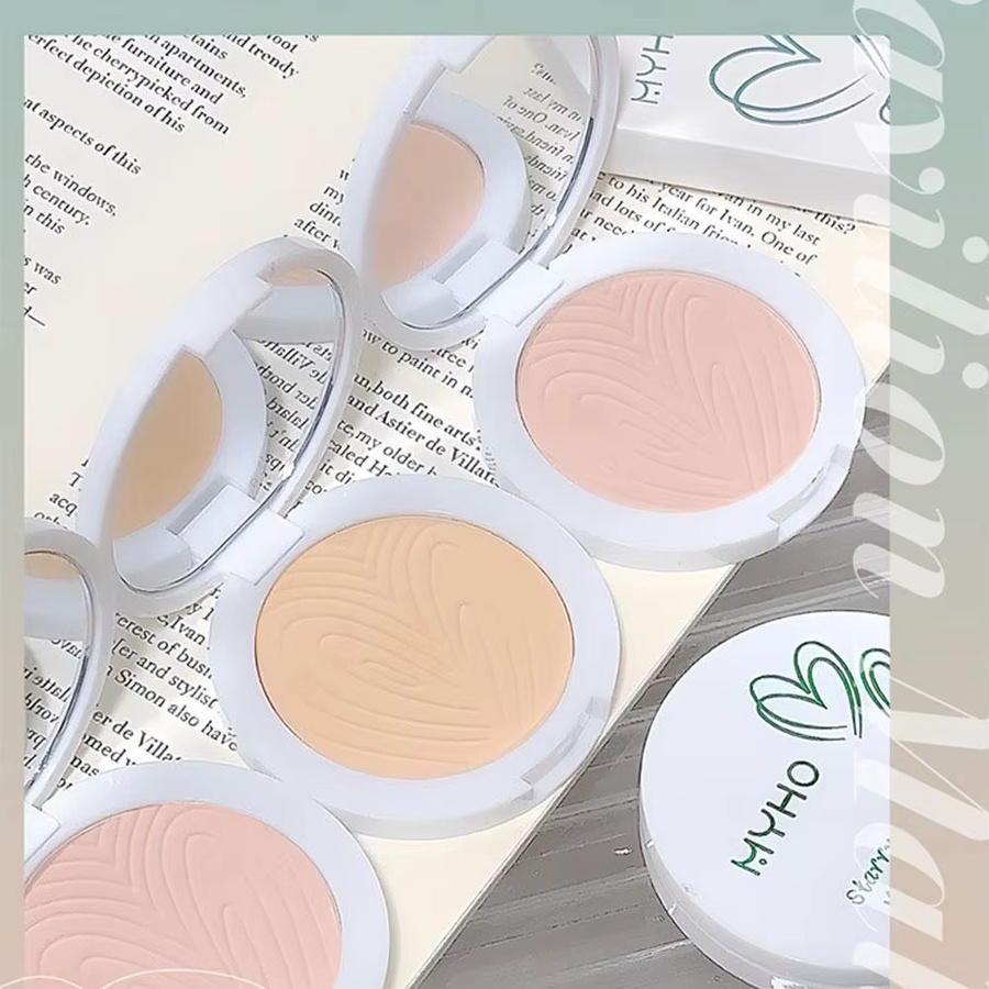 LEARNEVER Mattierendes Gesichtspuder, Nude-Finish, transparente Kompaktpuder - Bild 2