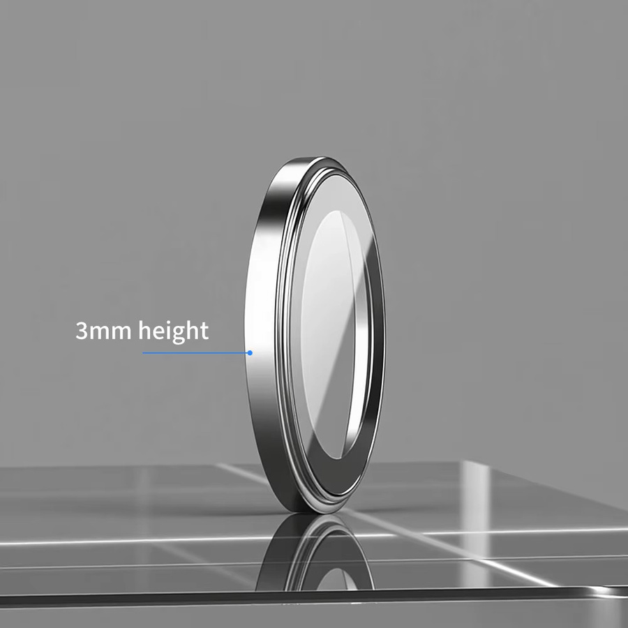 Apple Kameraobjektiv-Schutzglas aus gehärtetem Glas für iPhone 17 Pro Max, iPhone 16, iPhone 15 und iPhone 14 Pro Max in Silber - Bild 2