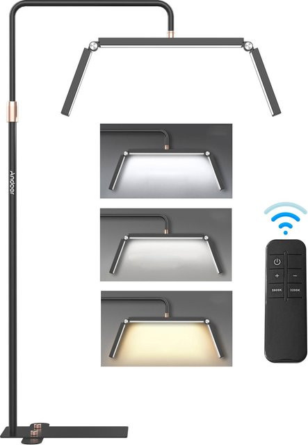 Andoer HD-M9X Boden-LED-Videoleuchte 40W, dimmbares Fülllicht in Schwarz mit einstellbarer Farbtemperatur 3200K-5600K - Bild 1