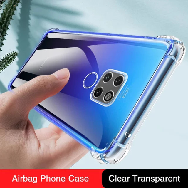 Stoßfeste Silikon Handyhülle für Huawei Mate 20, Mate 20 Pro, Mate 20 Lite und Mate 20 X 5G in Transparent - Bild 1
