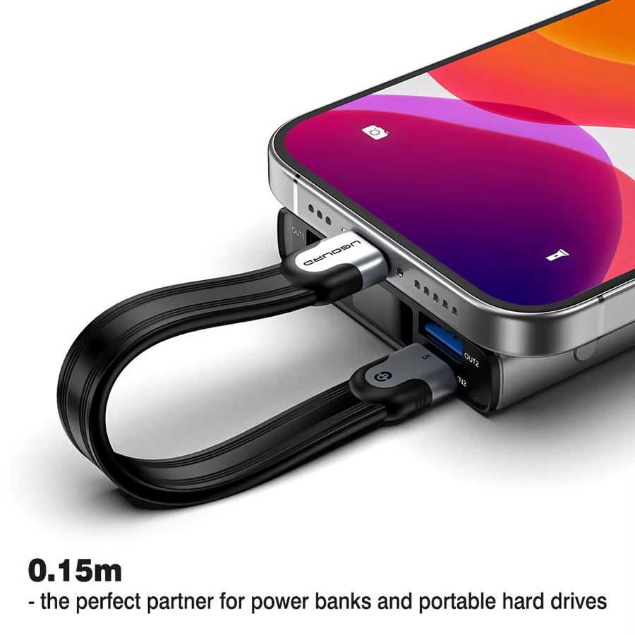 UGOURD Thunderbolt 5 USB-C Datenkabel, 80Gbps Hochgeschwindigkeits-Kabel, Farbe: Schwarz - Bild 6