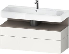 Duravit Waschtischunterschrank Qatego Wandhängend Weiß Matt B: 119 cm, T: 47 cm, H: 59 cm - Bild 1