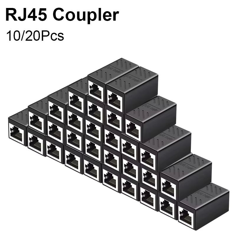 Mrgabwte Ethernet-Koppler RJ45 Buchse zu Buchse für Cat7 Cat6 Cat5 LAN-Verlängerung, Schwarz - Bild 7