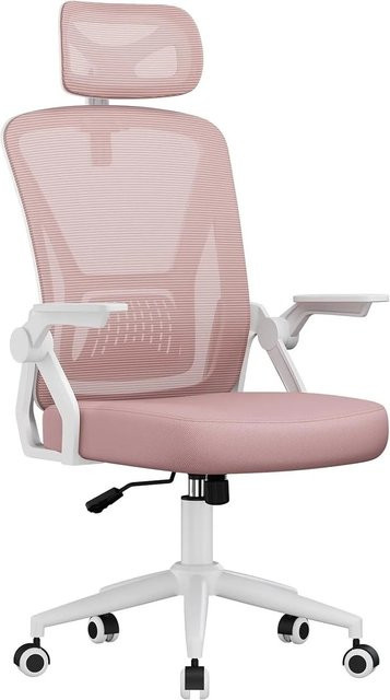 Rattantree Ergonomischer Bürostuhl in Pink mit hoher Rückenlehne, verstellbarer Kopfstütze, hochklappbaren Armlehnen und Wippfunktion - Bild 1