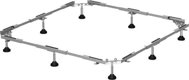 Bette Fuß-System für Steel Duschwannen, Farbe: Silber, B/T: 90 x 75 cm - Bild 1