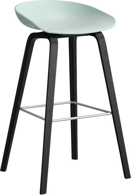 HAY About A Stool AAS 32 Hocker in Blau mit Eichenholz oder Walnussholz und Polypropylen - Bild 1