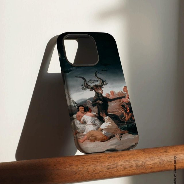 Francisco G-Goya Art Handyhülle für iPhone 12 bis 17 Pro Max Plus, glänzende HD-Doppelschicht-Flüssighartschale, weiß/mehrfarbig - Bild 1