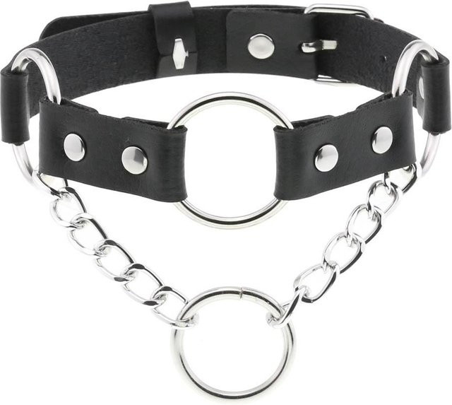 YIRAN Halskette, Dornen-Choker, Nieten, Schwarz, Unisex - Bild 1