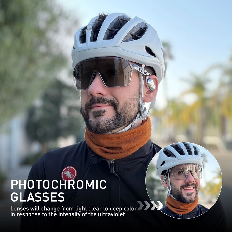 SCVCN Sportsonnenbrille, Herren, Vollrand, Kunststoff, photochrom - Bild 3