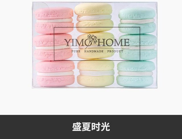 9 Stück Künstliche Macaron-Kuchenmodelle von Binchi Outdoor Product in Pink als Dekoration und DIY Bastelset für Kinder, Durchmesser: 3,3 cm - Bild 1