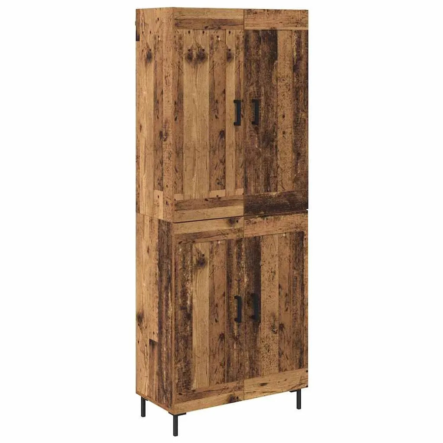 vidaXL Highboard Altholz in Braun aus Holzwerkstoff, B/T/H: 69,5 x 34 x 180 cm - Bild 2