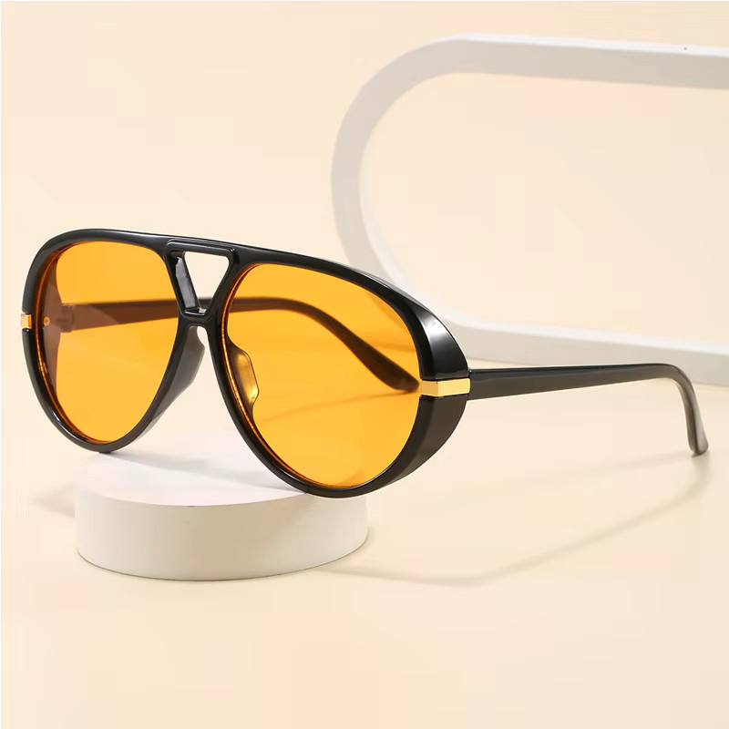 Ah-Mee Sonnenbrille, Oval, Vollrand, Kunststoff, Schwarz, Damen - Bild 2